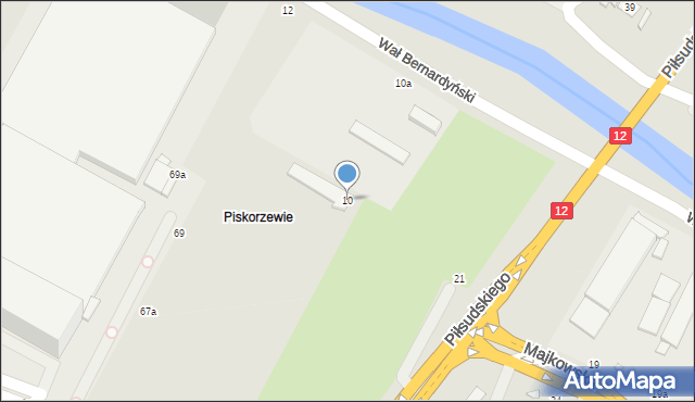 Kalisz, Wał Bernardyński, 10, mapa Kalisza