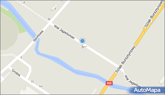 Kalisz, Wał Jagielloński, 25, mapa Kalisza