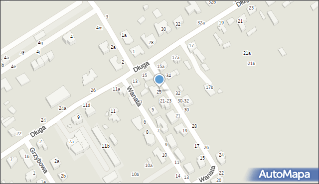 Kalisz, Wanata Józefa, 25, mapa Kalisza