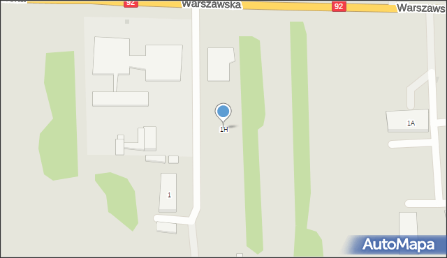 Kałuszyn, Warszawska, 1H, mapa Kałuszyn