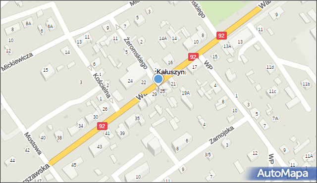 Kałuszyn, Warszawska, 27, mapa Kałuszyn