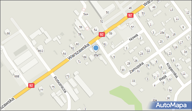 Kałuszyn, Warszawska, 65a, mapa Kałuszyn