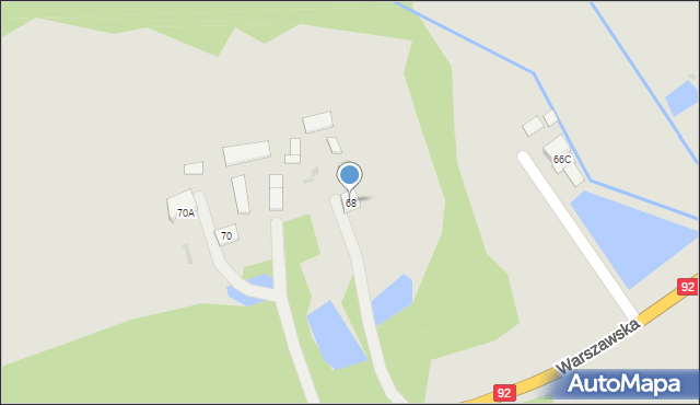 Kałuszyn, Warszawska, 68, mapa Kałuszyn