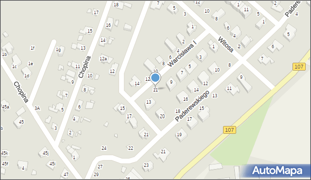 Kamień Pomorski, Warcisława I, 11, mapa Kamień Pomorski