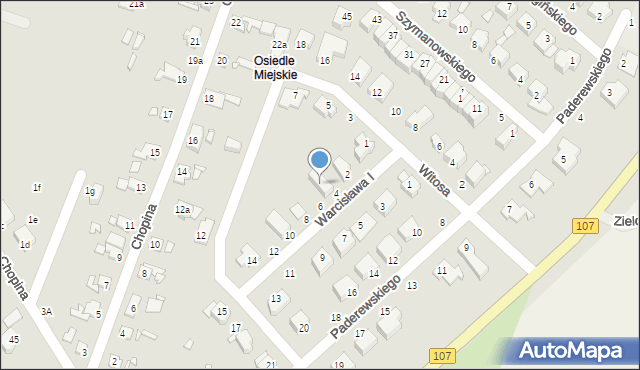 Kamień Pomorski, Warcisława I, 4a, mapa Kamień Pomorski