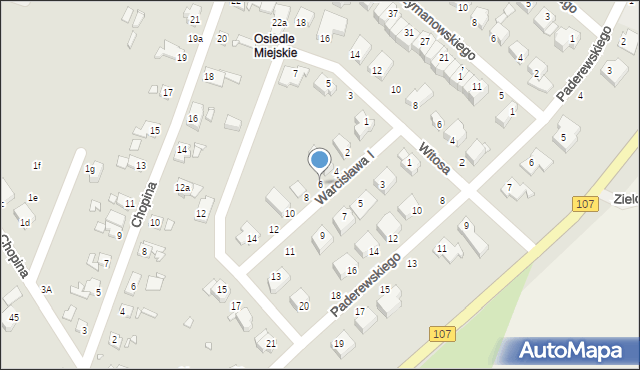 Kamień Pomorski, Warcisława I, 6, mapa Kamień Pomorski