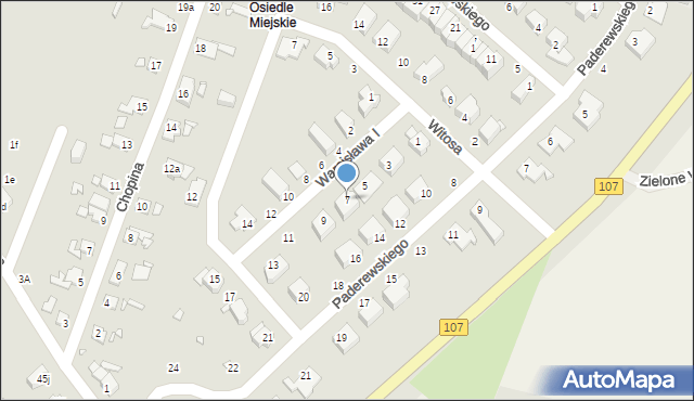 Kamień Pomorski, Warcisława I, 7, mapa Kamień Pomorski