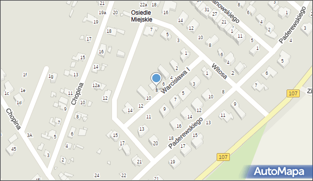 Kamień Pomorski, Warcisława I, 8, mapa Kamień Pomorski