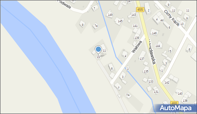 Kamieniec Wrocławski, Wałowa, 11, mapa Kamieniec Wrocławski