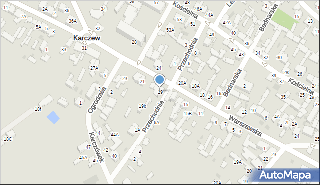 Karczew, Warszawska, 19, mapa Karczew