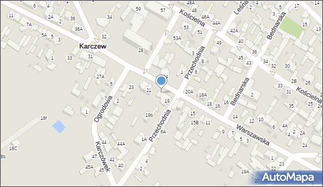 Karczew, Warszawska, 19A, mapa Karczew
