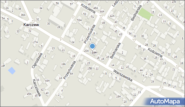 Karczew, Warszawska, 20, mapa Karczew