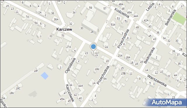 Karczew, Warszawska, 21A, mapa Karczew