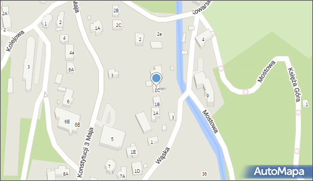 Karpacz, Wąska, 1C, mapa Karpacz