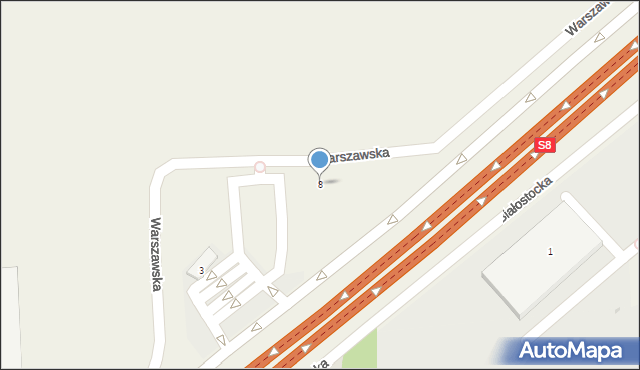 Karpin, Warszawska, 8, mapa Karpin