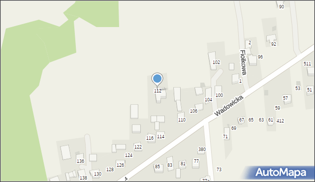 Kaszów, Wadowicka, 112, mapa Kaszów