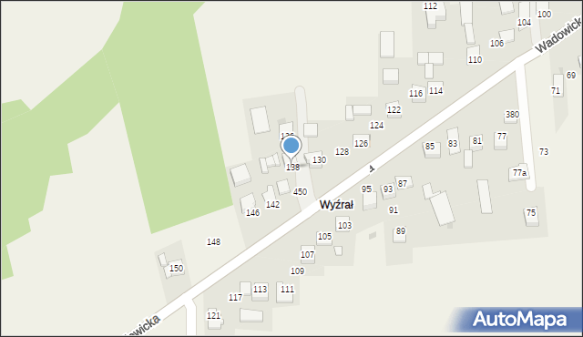 Kaszów, Wadowicka, 138, mapa Kaszów