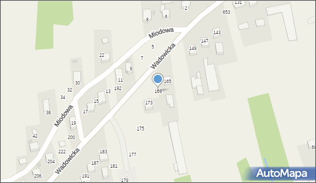 Kaszów, Wadowicka, 169, mapa Kaszów