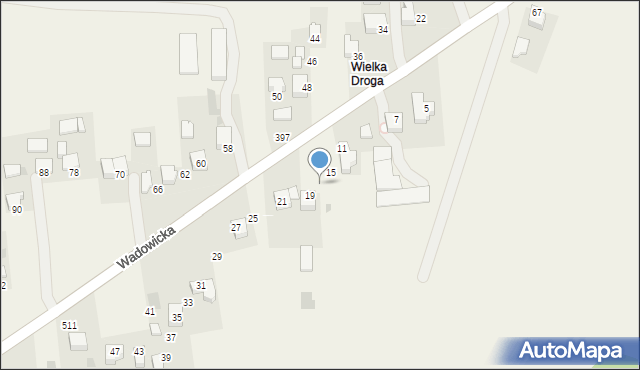 Kaszów, Wadowicka, 17, mapa Kaszów