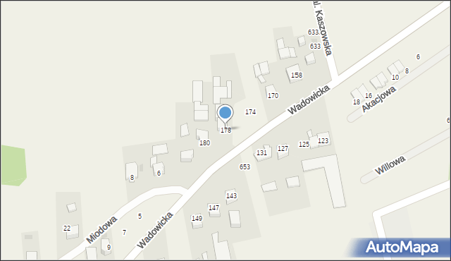 Kaszów, Wadowicka, 178, mapa Kaszów