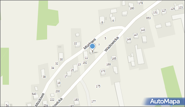 Kaszów, Wadowicka, 190, mapa Kaszów