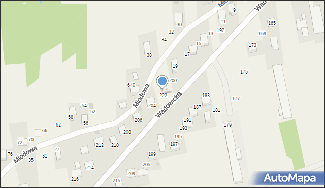 Kaszów, Wadowicka, 202, mapa Kaszów