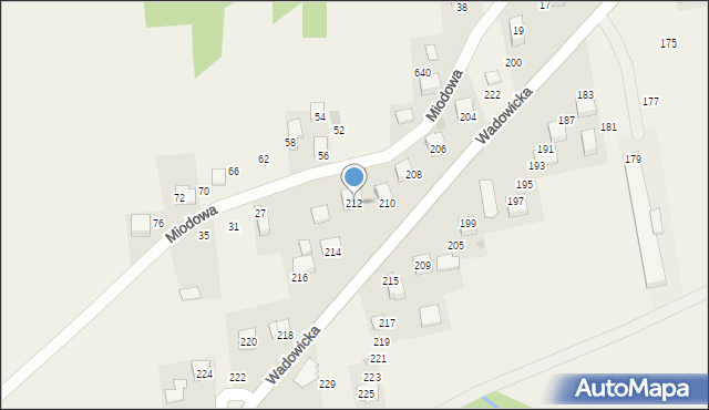 Kaszów, Wadowicka, 212, mapa Kaszów
