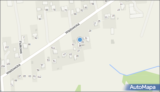 Kaszów, Wadowicka, 35, mapa Kaszów