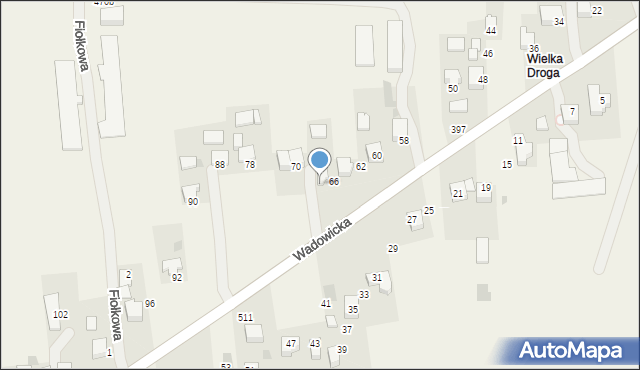 Kaszów, Wadowicka, 68, mapa Kaszów