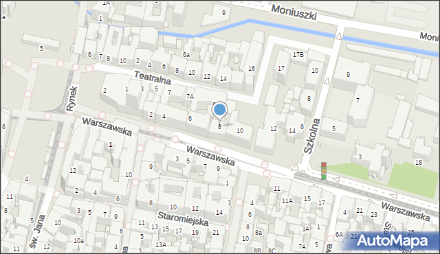 Katowice, Warszawska, 8, mapa Katowic