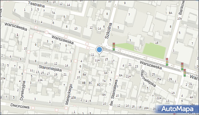 Katowice, Warszawska, 13, mapa Katowic