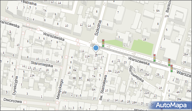 Katowice, Warszawska, 15, mapa Katowic