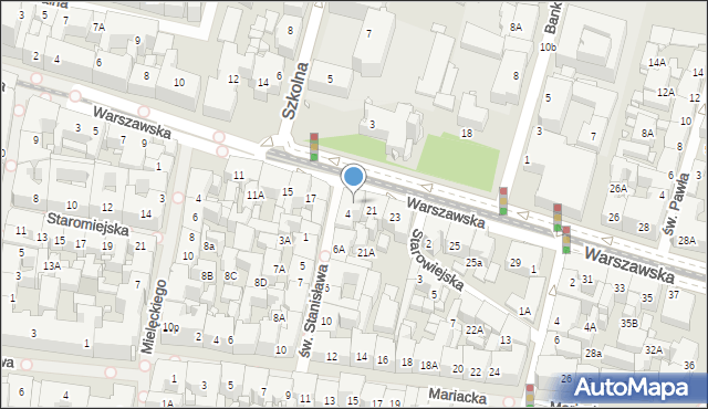 Katowice, Warszawska, 19, mapa Katowic