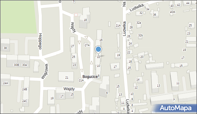 Katowice, Wajdy Wincentego, 12, mapa Katowic