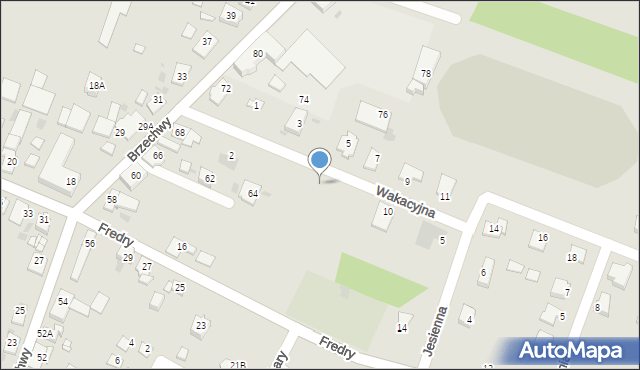 Kędzierzyn-Koźle, Wakacyjna, 6, mapa Kędzierzyna-Koźle