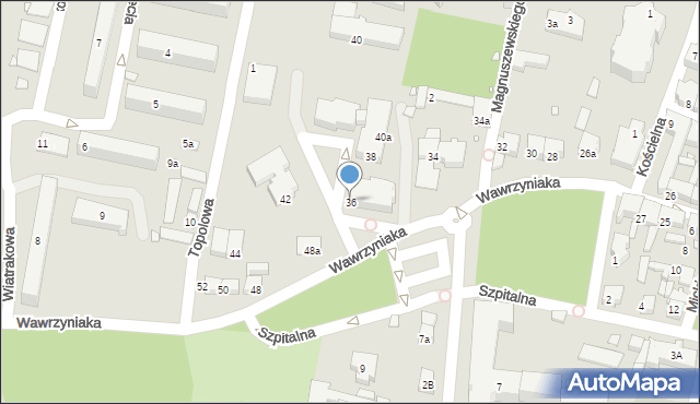 Kępno, Wawrzyniaka Piotra, ks., 36, mapa Kępno