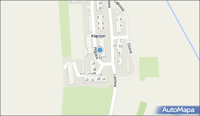 Kiączyn, Wąska, 2A, mapa Kiączyn