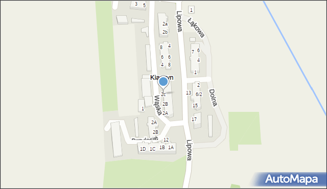 Kiączyn, Wąska, 2c, mapa Kiączyn