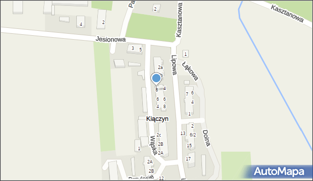 Kiączyn, Wąska, 8, mapa Kiączyn