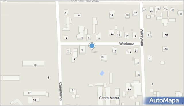 Kielce, Warkocz, 8, mapa Kielc
