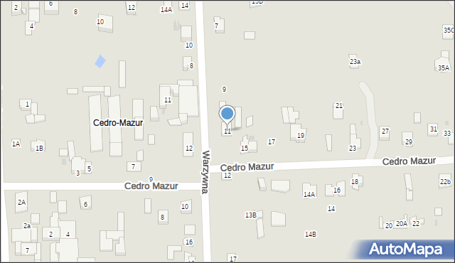 Kielce, Warzywna, 11, mapa Kielc