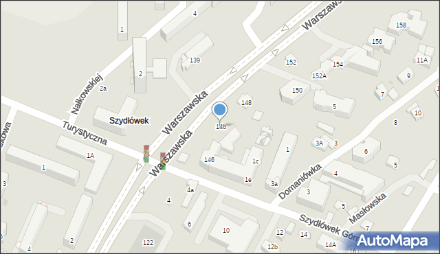 Kielce, Warszawska, 14b, mapa Kielc