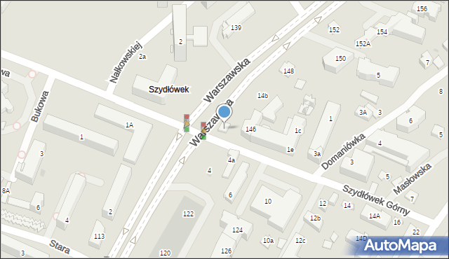 Kielce, Warszawska, 144, mapa Kielc