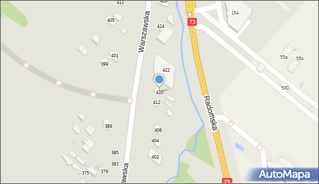 Kielce, Warszawska, 420, mapa Kielc