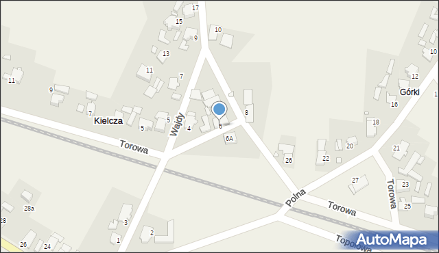 Kielcza, Wajdy, ks., 6, mapa Kielcza