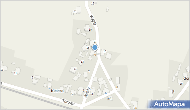 Kielcza, Wajdy, ks., 9, mapa Kielcza