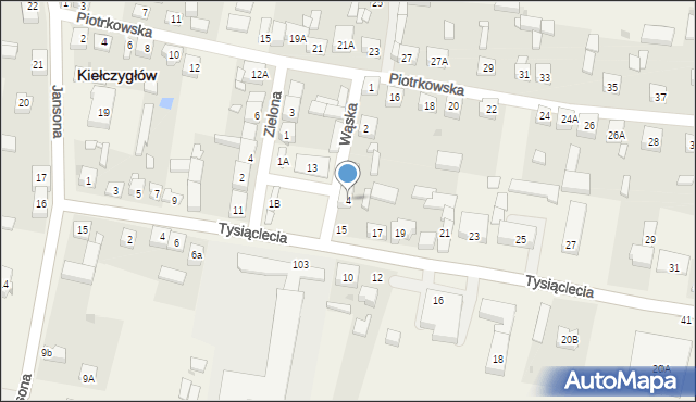 Kiełczygłów, Wąska, 4, mapa Kiełczygłów