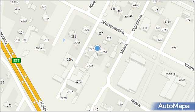 Kiełpin, Warszawska, 225b, mapa Kiełpin