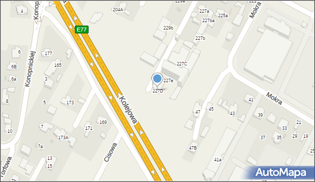 Kiełpin, Warszawska, 227D, mapa Kiełpin
