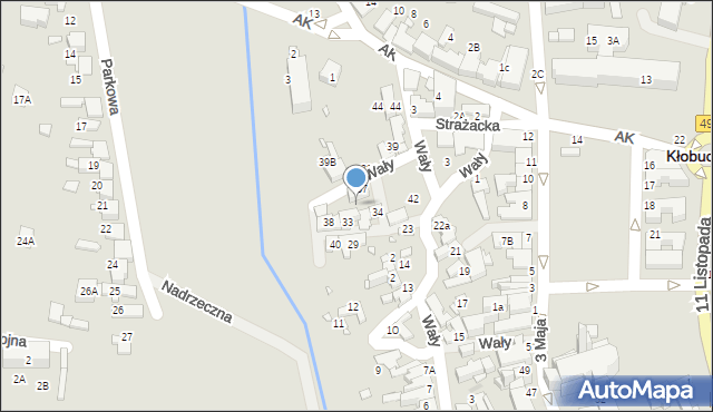 Kłobuck, Wały, 35, mapa Kłobuck